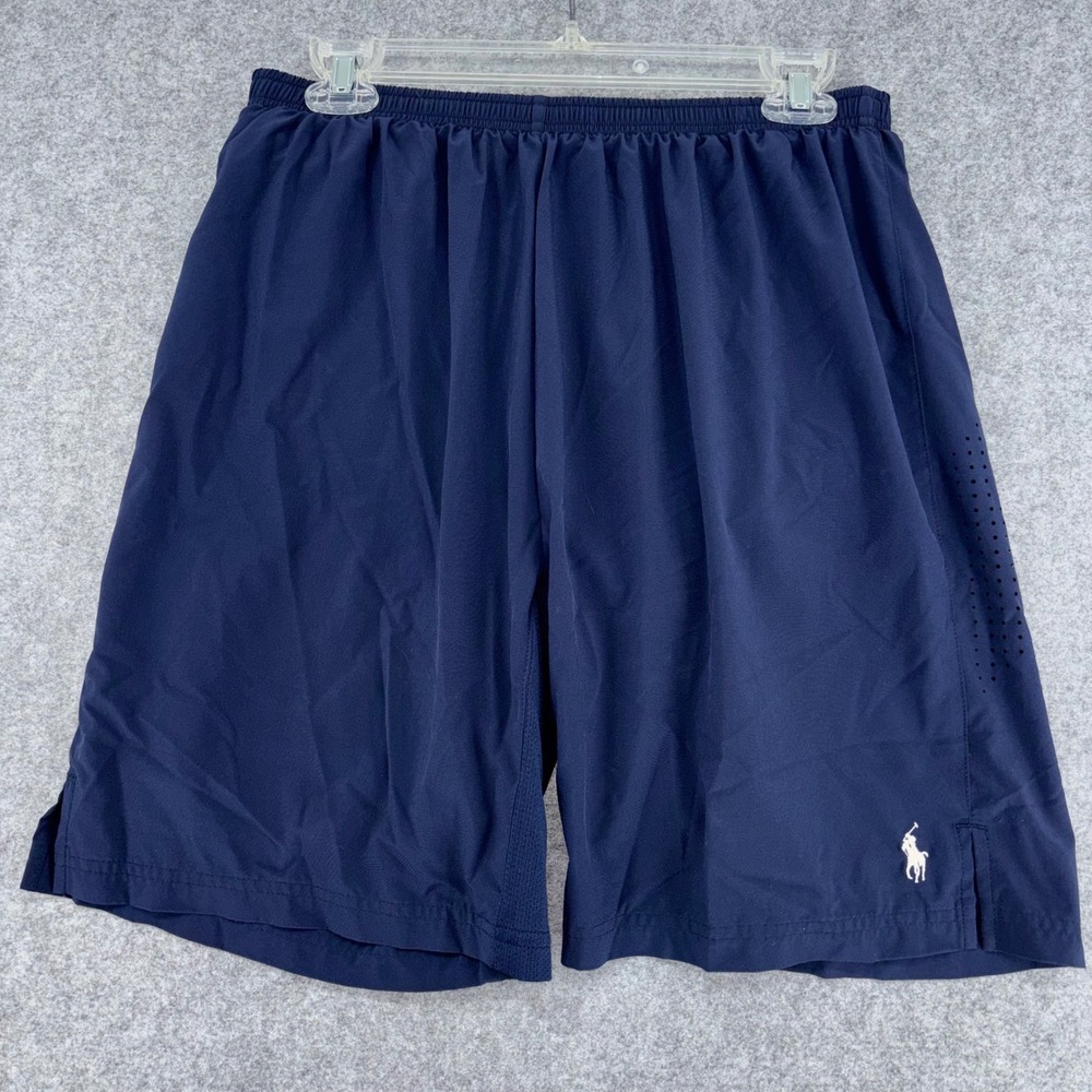 Polo Ralph Lauren Performance Mens Navy Blue Athletic Gym Shorts Size M